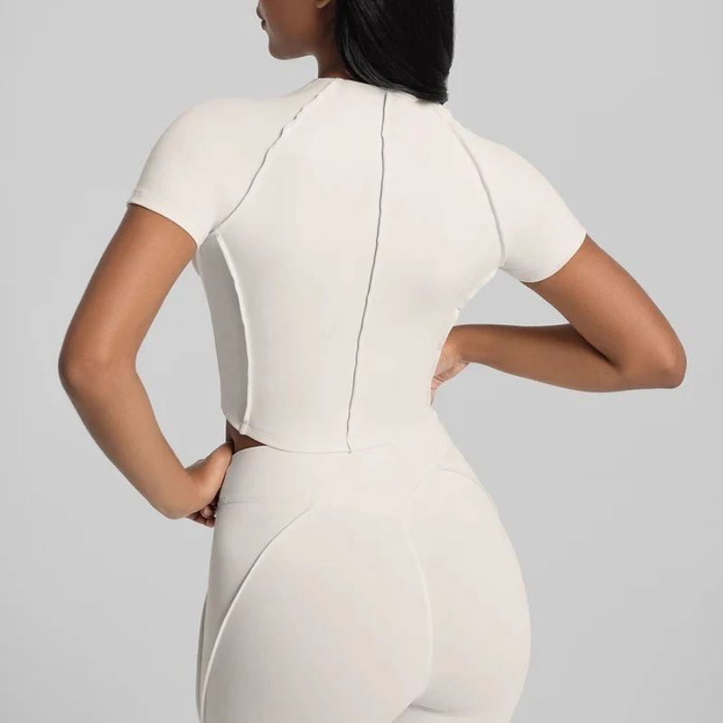 Women Yoga Sport T Shirts Fitness Running Clothes Short Sleeve Yoga Shirt Gym Top Active Wear quick-dry workout tops leggings - Image 3