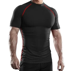 Men's quick drying Running T-shirt Men's Summer Sports Fitness Elastic T-shirt Gym fitness exercise top Sports T-shirt