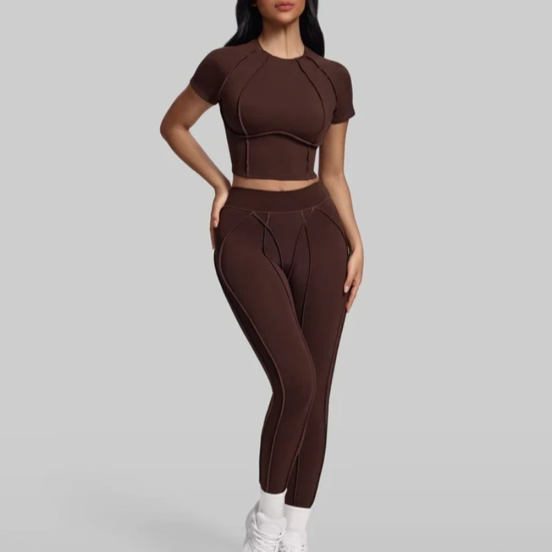 Women Yoga Sport T Shirts Fitness Running Clothes Short Sleeve Yoga Shirt Gym Top Active Wear quick-dry workout tops leggings - Image 6