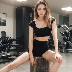 2 Pieces Yoga Set Women 2024 Seamless Workout Sets Sports Short Sleeve with Chest Pad Nude Feel Fitness Yoga Shorts Gym Clothes